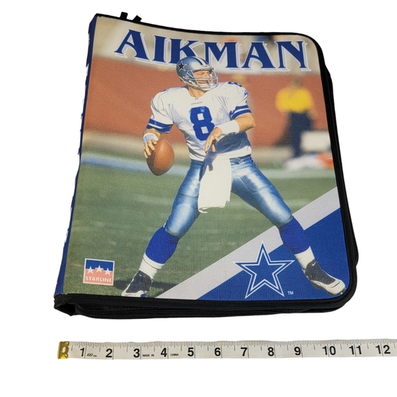Dallas Cowboys Troy Aikman QB Club Vintage 90's NFL Collectible Binder Rare - Picture 11 of 12